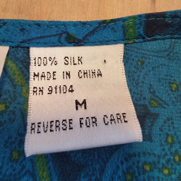 Vintage 100% Silk New York‎ City Design Co Woman’s Blouse Size M NEW - Picture 3 of 10